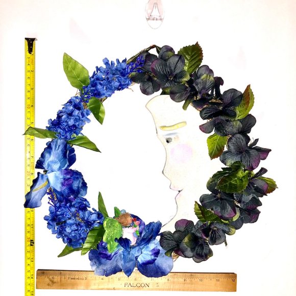 New Magical Fairy Wreath Fairy and Glow In The Dark Moon Made By Me! - Picture 2 of 7